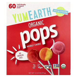 YumEarth, Organik Şekerleme, Karışık, 60 Ayrı Paketlenmiş Şekerleme, 371 g (13,1 oz)
