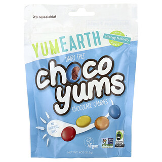 YumEarth, Choco Yums, шоколадные конфеты, без молочных продуктов, 4 унции (113 г)