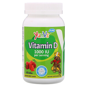 Отзывы о Ям Вис, Vitamin D, Delicious Berry Flavor, 1,000 IU, 60 Jellies