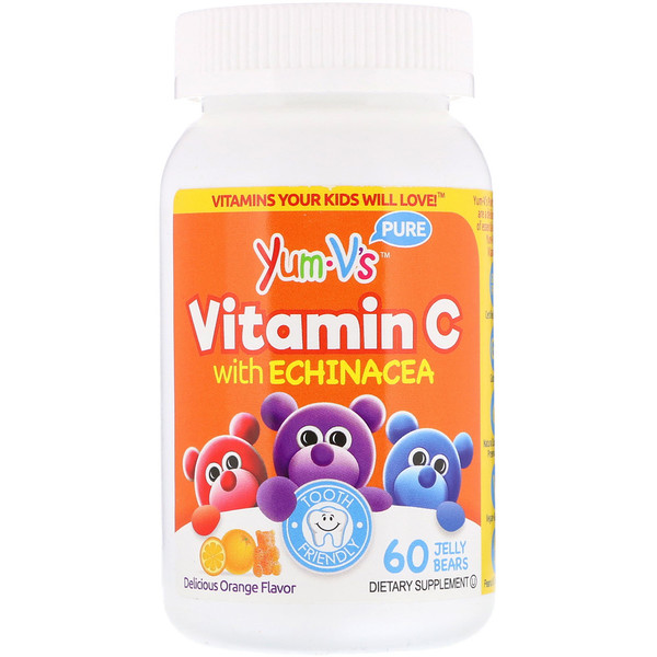 YumV's, Vitamin C with Echinacea, Delicious Orange Flavor, 60 Jelly ...