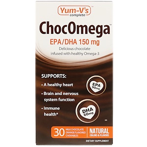Отзывы о Ям Вис, ChocOmega EPA / DHA, Milk Chocolate Orange Flavor, 150 mg, 30 Chewables