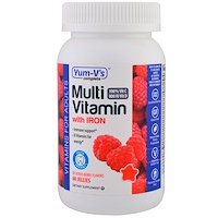 Yum-V's, Multivitamin with Iron, Delicious Berry Flavors, 60 Jellies ...