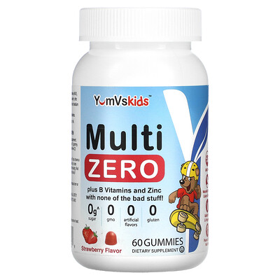 

YumV's Kids Multi Zero Strawberry 60 Gummies