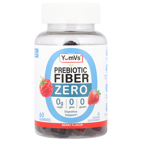 Yumvs Zero Prebiotic Fiber Gummies, Berry, 60 Gummies