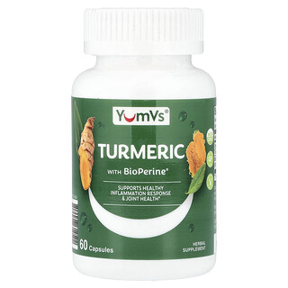 YumVs, Куркума с Bioperine®, 60 капсули