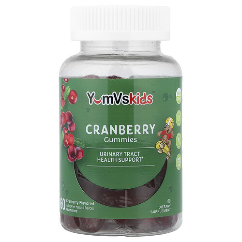 YumVs, Kids, Cranberry Gummies, Cranberry, 60 Gummies (250 mg per Gummy)