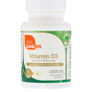 Отзывы о Залер, Vitamin D3, Advanced D3 Formula, 2,000 IU, 120 Softgels