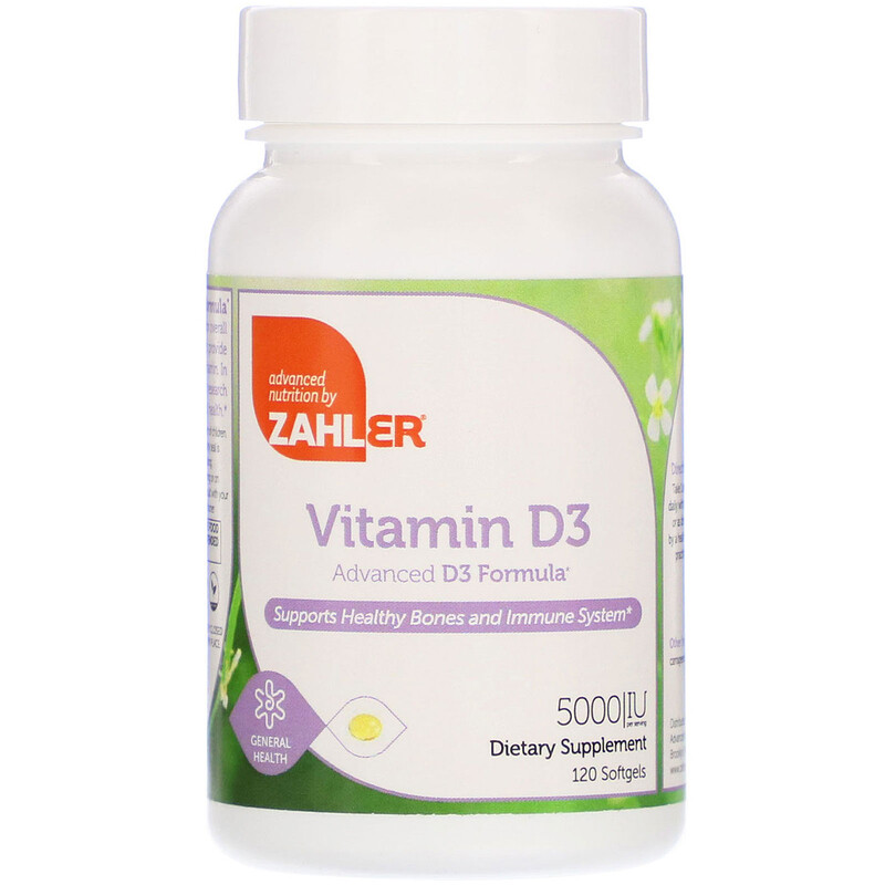 Zahler, Vitamin D3, Advanced D3 Formula, 5,000 IU, 120 Softgels - iHerb