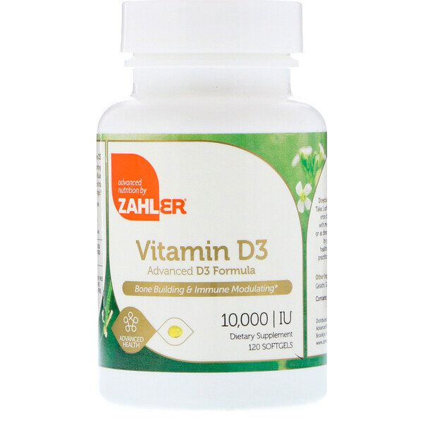 Zahler Vitamin D3 Advanced D3 Formula 10000 Iu 120