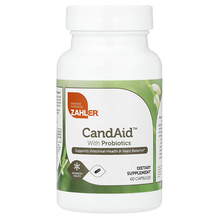 Zahler, CandAid™ With Probiotics, 60 Capsules