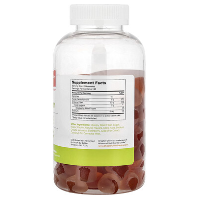 Chapter One, Gomitas con fibra, Saborizadas, 120 gomitas