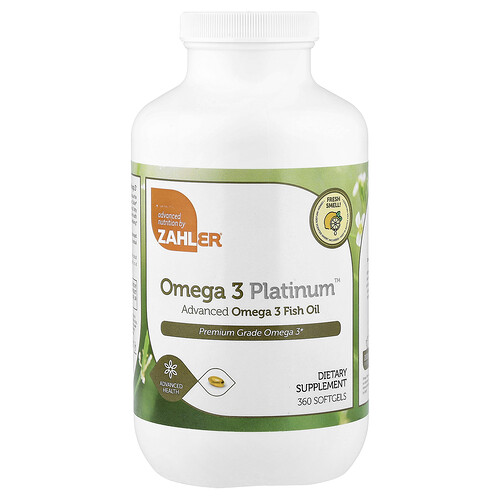 Zahler, Omega 3 Platinum™, fortschrittliches Omega-3-Fischöl, 360 Weichkapseln (1.000 mg pro Weichkapsel)