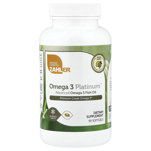 Zahler Zahler, Omega 3 Platinum™, Advanced Omega 3 Fish Oil, 90 Softgels