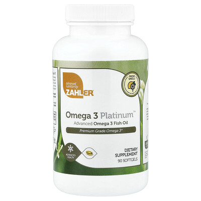 Zahler, Omega-3 Platinum™, Aceite de pescado con omega-3 avanzado, 90 cápsulas blandas