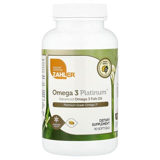 Zahler, Omega 3 Platinum™, Advanced Omega 3 Fish Oil, 2,000 mg, 90 Softgels