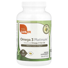 Omega 3 Platinum™, покращений риб’ячий жир з омега-3, 180 капсул (1000 мг в 1 капсулі)