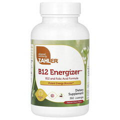 B12 Energizer, вітамін B12 і фолієва кислота, натуральна вишня, 360 пастилок