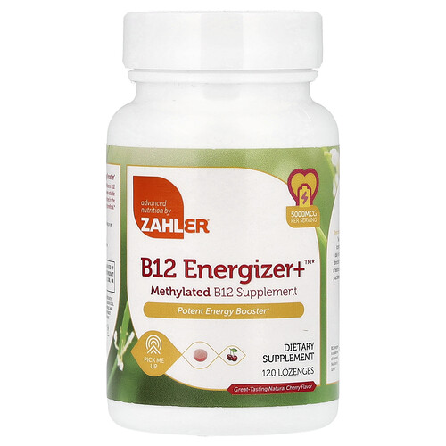 Zahler, B12 Energizer+™, Kirsche, 120 Lutschtabletten (5.000 mcg pro Lutschtablette)