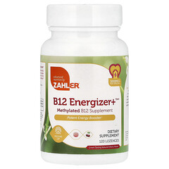 B12 Energizer+™, натуральна вишня, 120 пастилок (5000 мкг у льодяній пастилі)