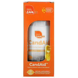 Zahler, CandAid, Supports Intestinal Health & Yeast Balance, 60 Timed Release Capsules