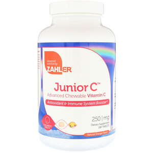 Отзывы о Залер, Junior C, Advanced Chewable Vitamin C, Natural Orange Flavor, 250 mg, 180 Tablets