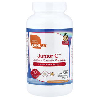 Zahler, Junior C™, Kautabletten für Kinder, natürliche Orange, 250 mg, 90 Kautabletten