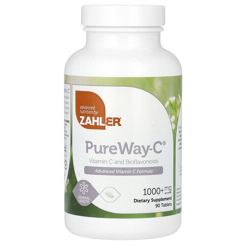 Zahler, Pure Way-C, Vitamin C and Bioflavonoids, 1,000 mg, 90 Tablets