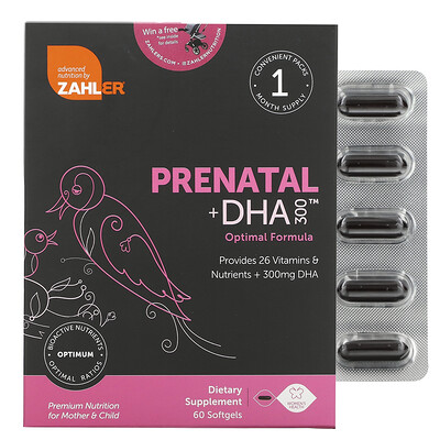 

Zahler Prenatal + DHA 300 120 Softgels