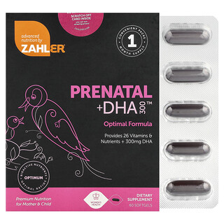 Zahler, Prenataal + DHA 300™, 180 softgels