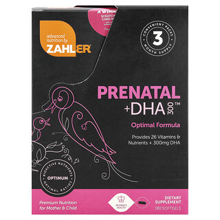 Zahler, Prenatal + DHA 300™, 180 Softgels