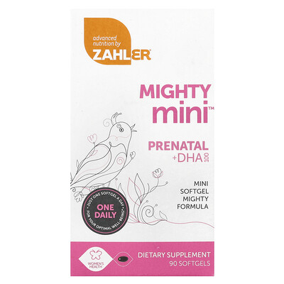 Zahler  Mighty Mini™ Prenatal + DHA  90 Softgels