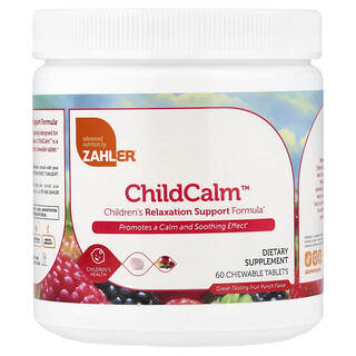 Zahler（ザーラー）, ChildCalm、Children's Relaxation Support Formula、フルーツパンチ、チュアブルタブレット60粒