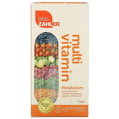 

Zahler Metabolism Daily Multivitamin + Weight Management Support with Sinetrol 60 Capsules