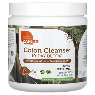 Zahler, Colon Cleanse, 10-денна детоксикація, огірок і м’ята, 99 г (3,5 унції)