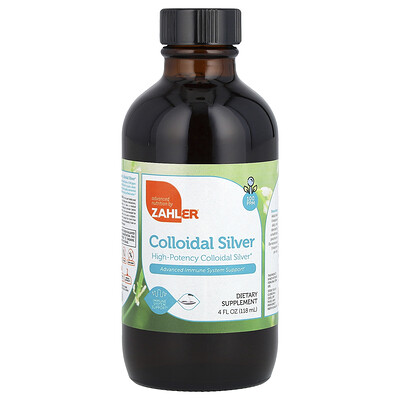 Zahler  Colloidal Silver  100 PPM  4 fl oz (118 ml)