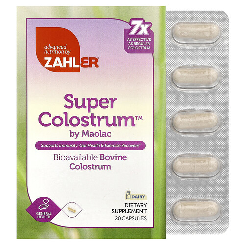 Zahler Super Colostrum™, 20 Capsules (300 mg per Capsule)