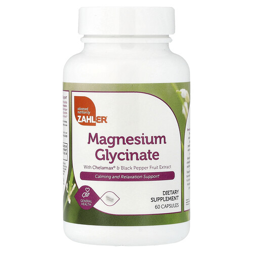 Zahler Magnesium Glycinate With Chelamax® & Black Pepper Fruit Extract, 60 Capsules
