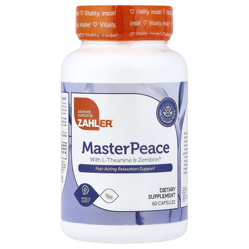 Zahler MasterPeace With L-Theanine & Zembrin®, 60 Capsules