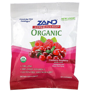 Отзывы о Занд, Organic Herbalozenge, Cranberry Raspberry, 18 Lozenges
