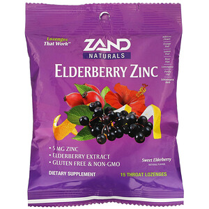 Отзывы о Занд, Elderberry Zinc, Sweet Elderberry, 15 Throat Lozenges