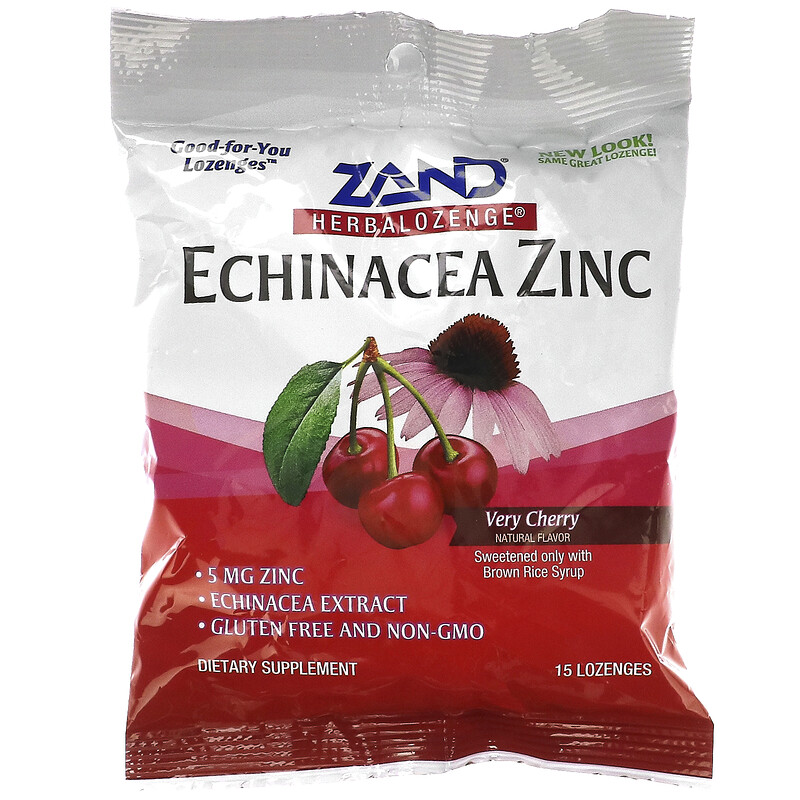 Zand, Echinacea Zinc, Herbalozenge, Very Cherry, 15 Lozenges iHerb