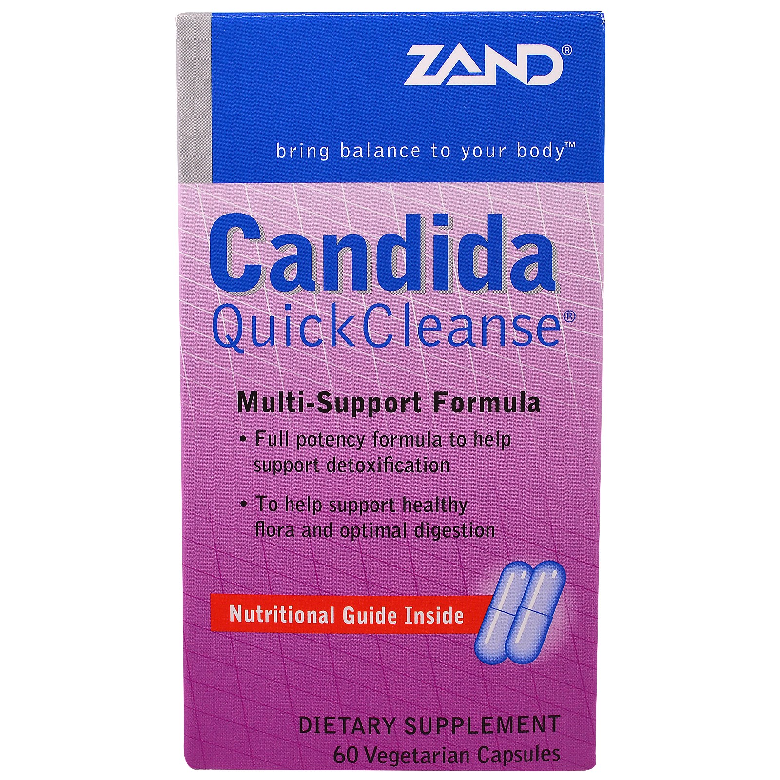 Zand, Candida Quick Cleanse, 60 Veggie Caps