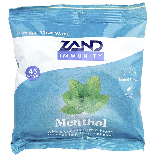 Zand Immunity™, Menthol Lozenges, 45 Lozenges