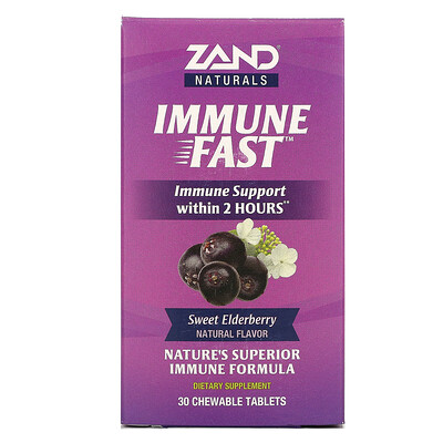 Zand Immune Fast, сладкая бузина, 30 жевательных таблеток