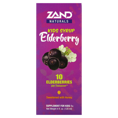 

Zand, Kids Syrup, Elderberry, 4 fl oz (120 ml)