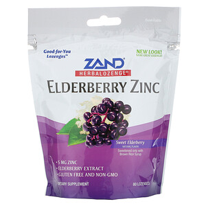 Отзывы о Занд, Herbalozenge, Elderberry Zinc, Sweet Elderberry, 80 Lozenges