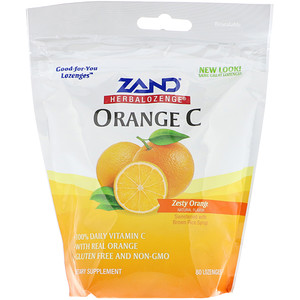 Отзывы о Занд, Herbalozenge, Orange C, Zesty Orange, 80 Lozenges