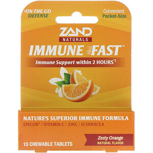 Отзывы о Занд, Immune Fast, Zesty Orange, 15 Chewable Tablets