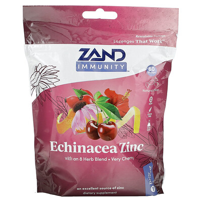 

Zand Echinacea Zinc Very Cherry 80 Lozenges