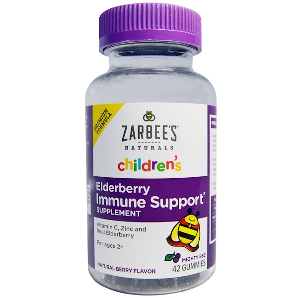 Zarbee's, Naturals, Children's Elderberry Immune Support, Natural Berry